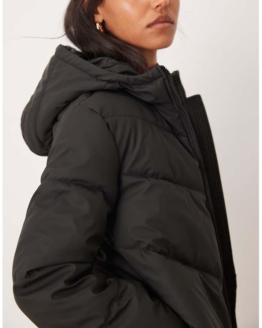 Jdy White Longline Padded Coat