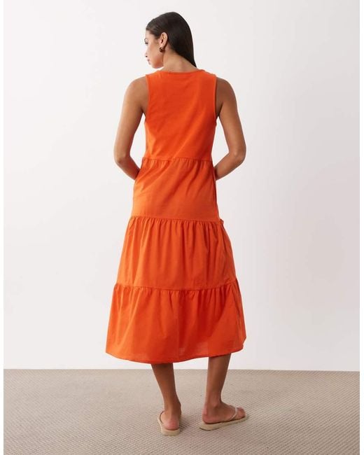 Regatta Orange Tarise Tiered Midi Dress