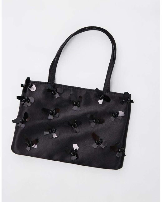 Mango Tas Met Bloemendetails in het Black