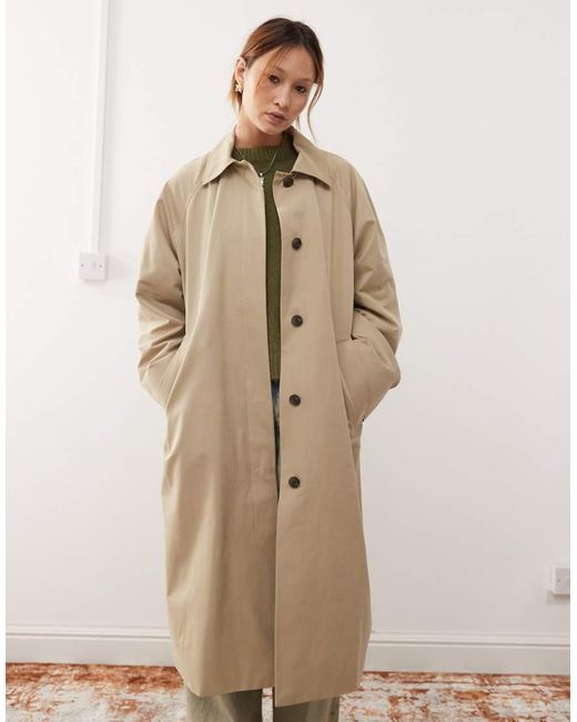 Weekday Natural Nara Oversized Car Coat