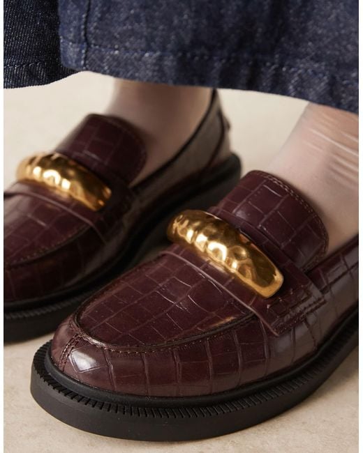 ASOS Blue Mistral Trim Detail Loafers