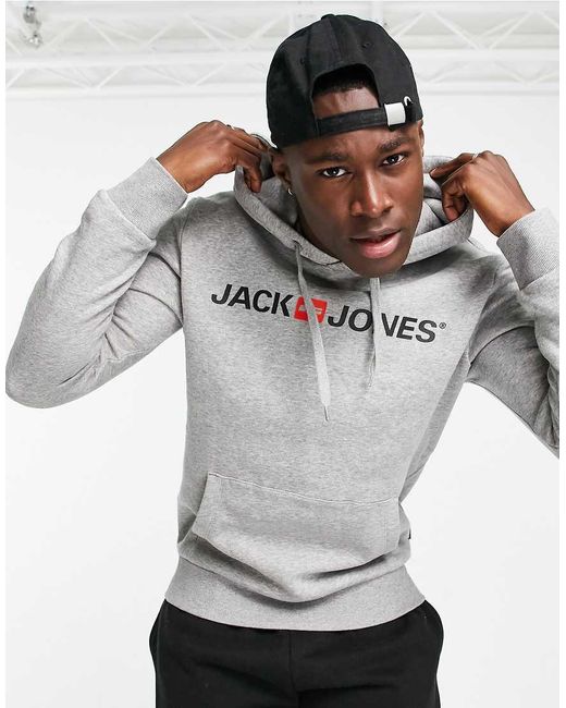 Jack & Jones Metallic Essentials Logo Hoodie for men