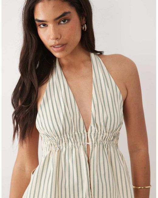 Mango White Tatin Halterneck Top Co-ord