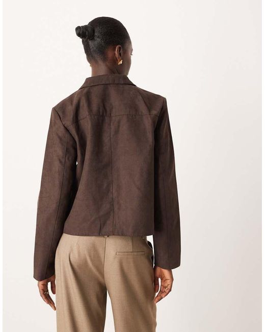 Jdy Brown Faux Suede Jacket