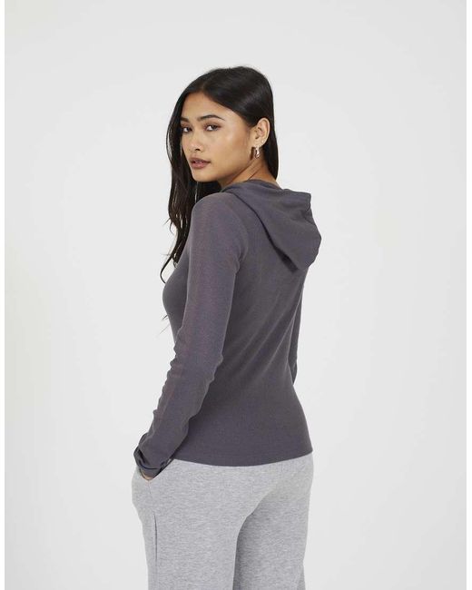 Brave Soul Blue Long Sleeve Zip Through Hoodie Top