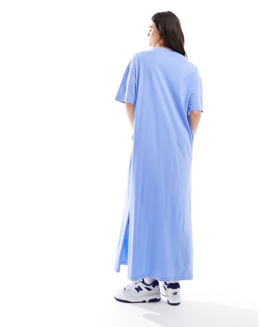 Vestido semilargo azul estilo camiseta extragrande ASOS de color Blue