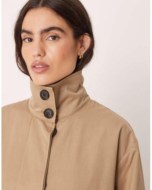 JJXX Natural Trench Coat With Contrast Collar