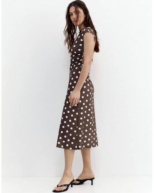 Pull&Bear Multicolor Short Sleeve Midi Dress