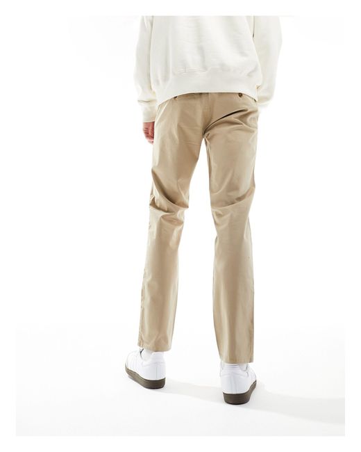 Pantalon chino ajusté en sergé Gant pour homme en coloris White