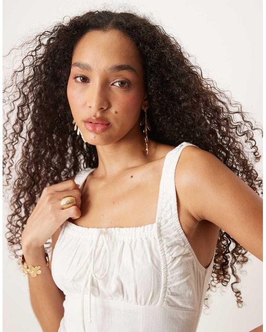 Cotton On White Cotton On Riley Corset Mini Dress