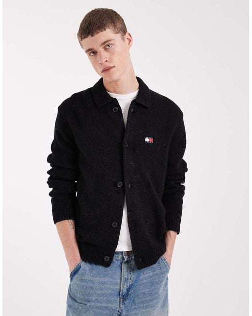 Tommy Hilfiger Blue Logo Knitted Overshirt for men
