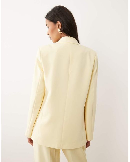 Vila Natural Tailored Covered Button Blazer Co-Ord