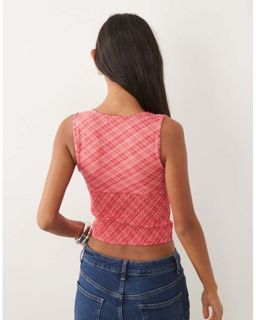 Motel Red Lantia V-neck Vest Top