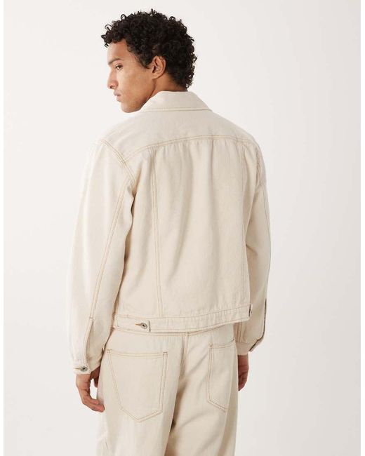 Farah Natural Archive Montoya Twill Denim Button-through Jacket for men