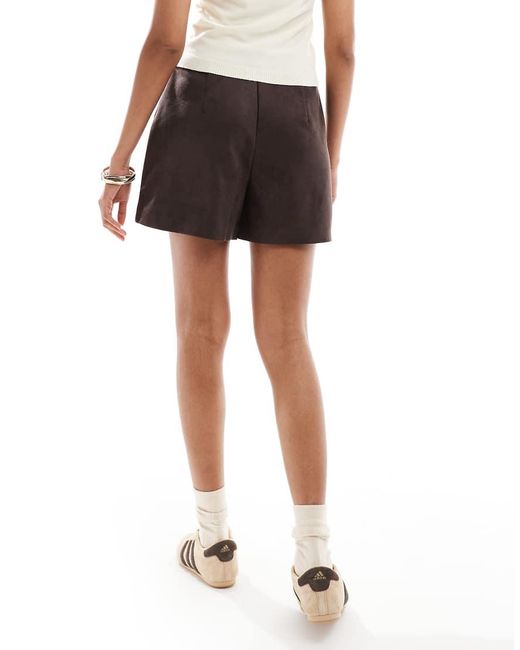 ONLY Black Faux Suede Mini Skort