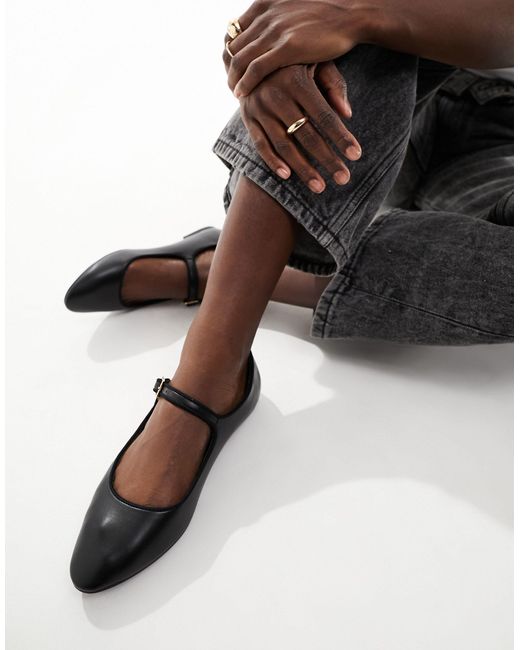 New Look Gray Strap Ballerina Flat Shoe