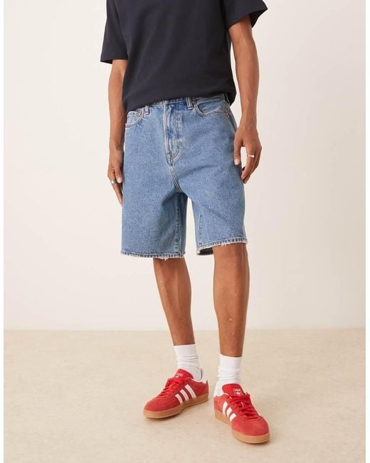 Abercrombie & Fitch Blue baggy Denim Shorts for men