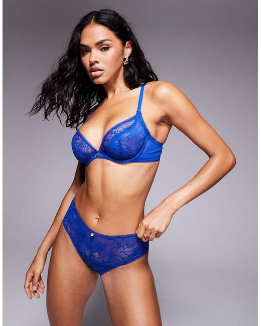 KBX Blue Alice Non Pad Plunge Bra