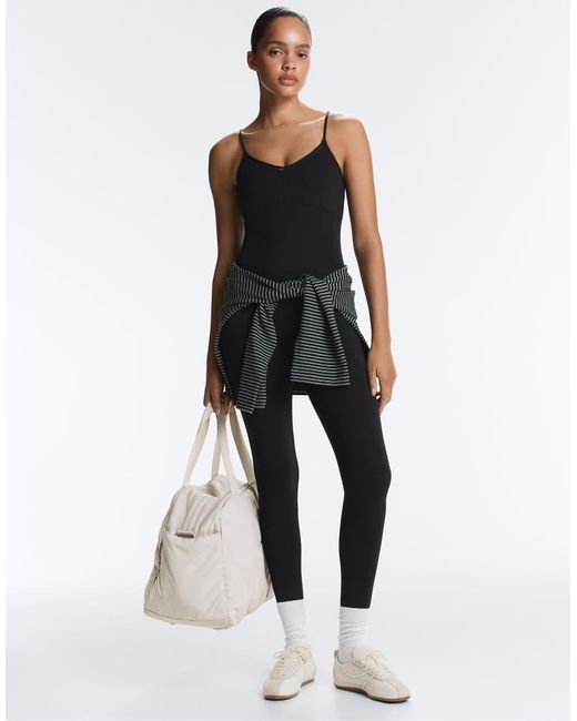 Oysho White Comfortlux Hemstitch Long Jumpsuit