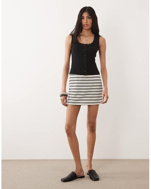 ASOS Black Twist Detail Mini Skort