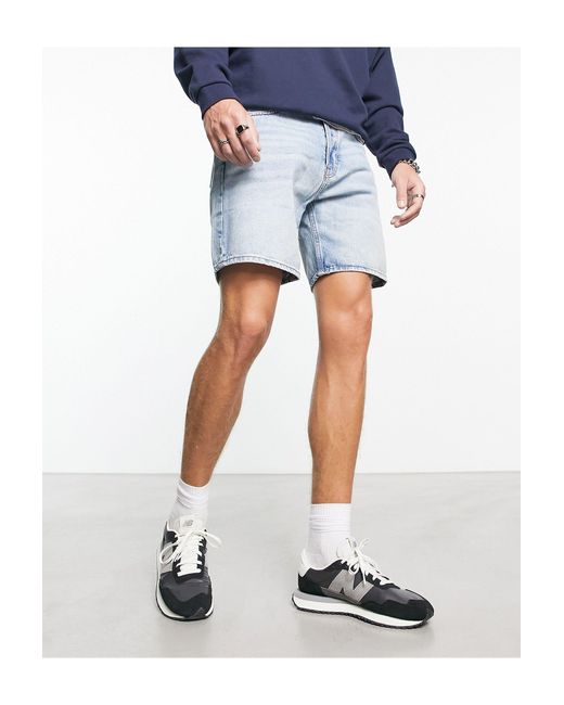 Weekday Vacant Loose Fit Denim Shorts in Blue for Men | Lyst