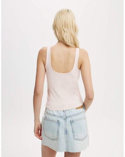 Cotton On White All Day Square Neck Tank