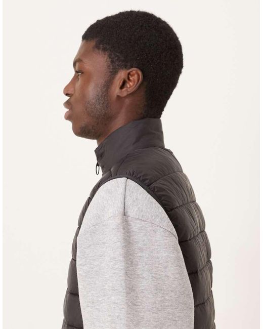 Barbour Gray Bretby Puffer Gilet for men