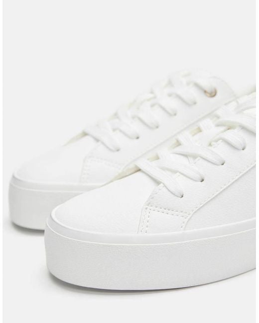 Pull&Bear Natural Platform Sneakers