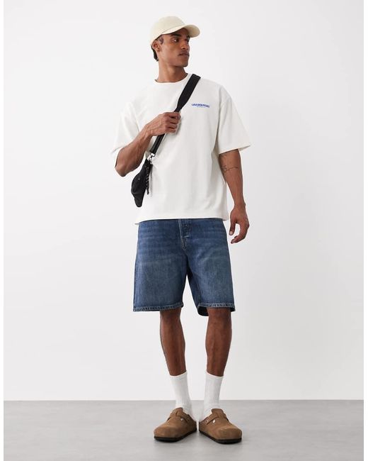 Jack & Jones Blue Tony Loose Denim Shorts for men