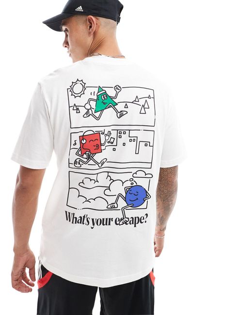 Adidas training - t-shirt à imprimé graphique Adidas Originals pour homme en coloris White