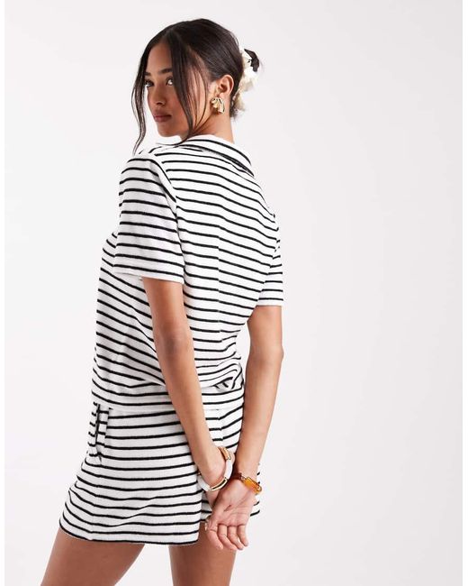 4th & Reckless Polotop Van Badstof in het White