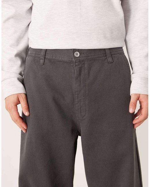 ASOS White Loose Straight Fit Twill Chino for men