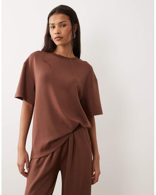 ASOS Brown Cupro Oversized T-shirt
