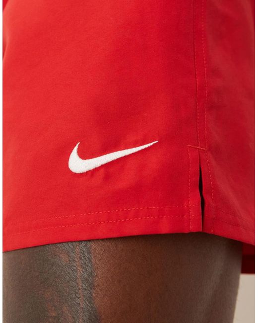 Nike Red Nike 5 Inch Volley Swim Shorts for men