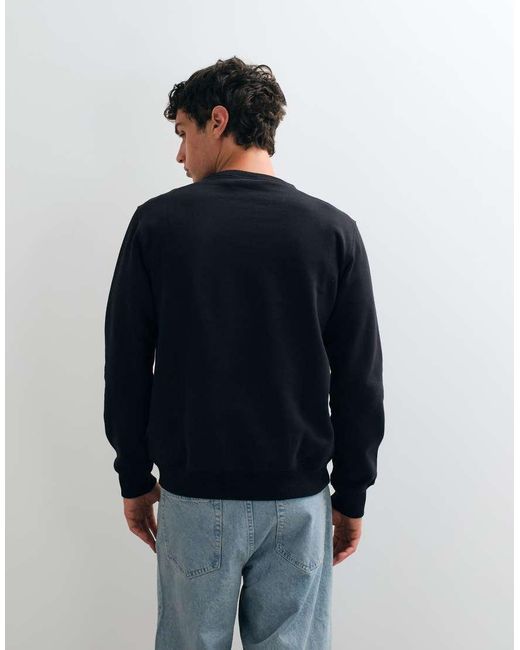 Adidas Originals Black Trefoil Essentials Small Logo Sweatshirt for men