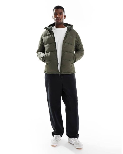 JJ Rebel Green Puffer Jacket With Hood for men