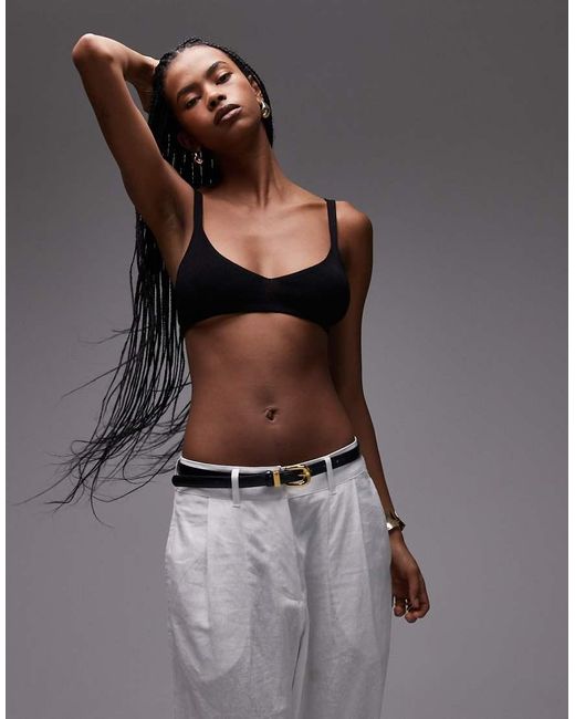 Mango Gray Featuring Kaia Gerber Knitted Bralet