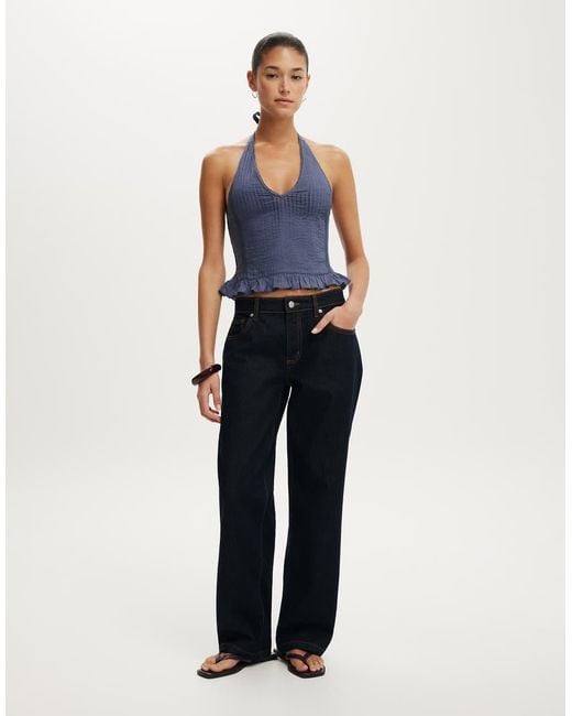 Cotton On Blue Halter Top