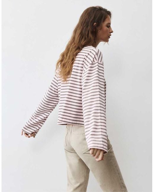 Pull&Bear Multicolor Boxy-fit Long Sleeve T-shirt