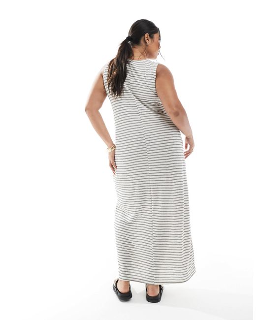 Vero Moda White Slubby Maxi Tank Dress