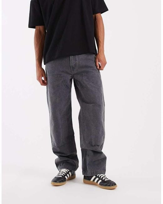 Levi's Blue Workwear 568 Loose Straight Double Knee Jeans for men