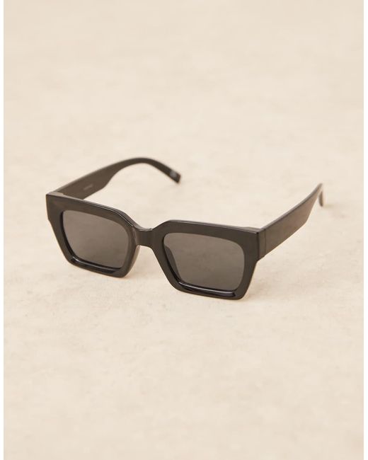 ASOS Black Bevel Square Sunglasses