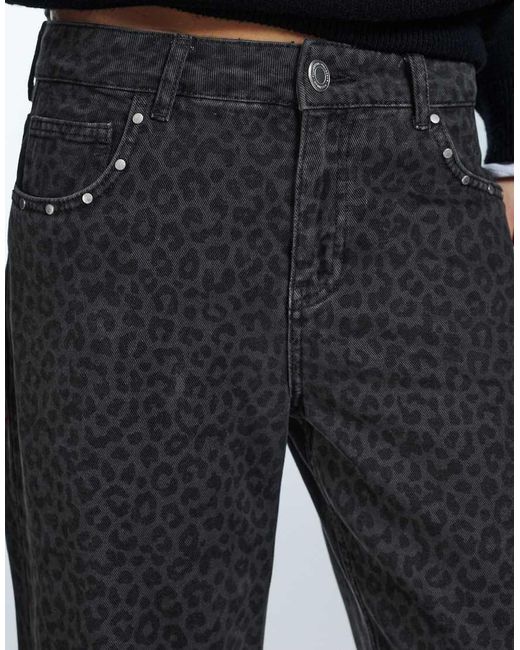 Pull&Bear Blue Leopard Stud Jeans
