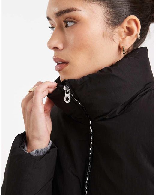 ONLY Black Padded High Neck Jacket