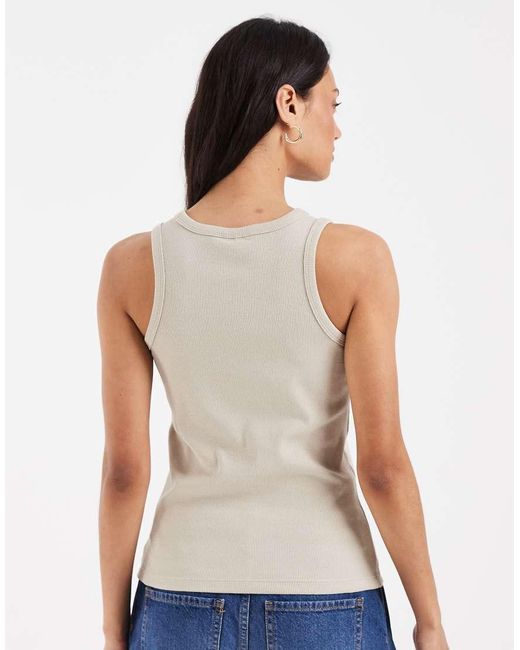 Pieces Gray Fish Embroidered Cotton Tank Top