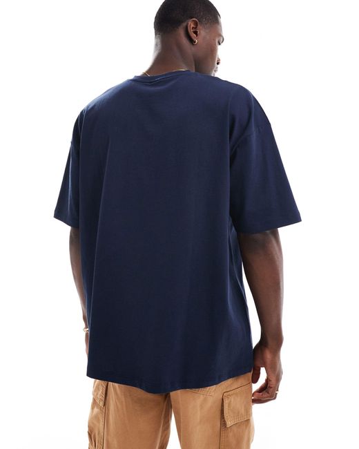 ASOS Blue Oversized V-neck T-shirt for men