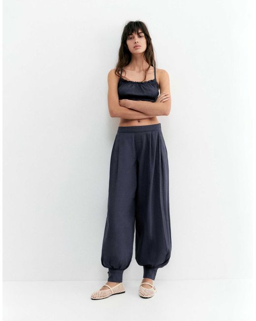 Pull&Bear Blue – rustic – sarouel-hose
