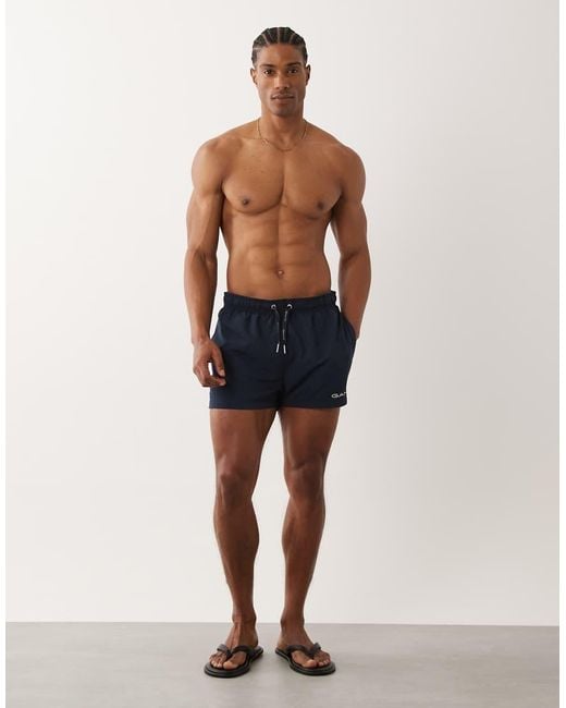 Gant Blue Quick Dry Logo Swim Shorts for men