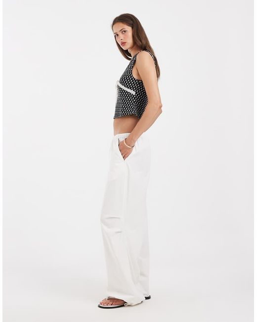 Free People White Good Graces V Neck Top