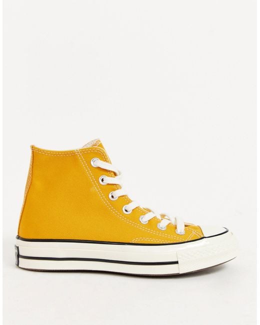Converse Unisex Chuck '70 Hi Sunflower Trainers in Yellow | Lyst